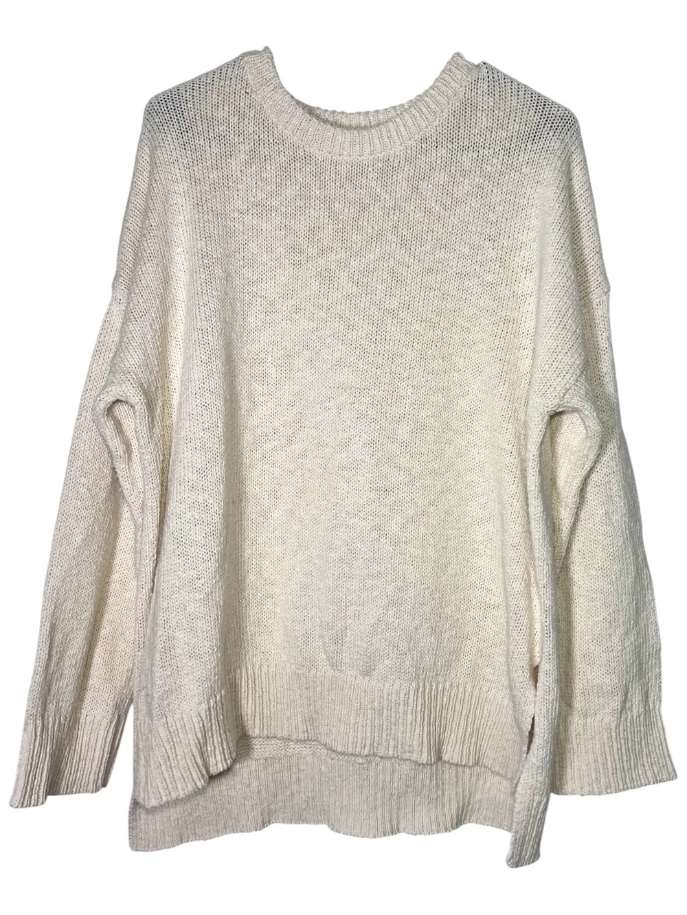 Jenni Kayne Ivory Cotton Crewneck Sweater
